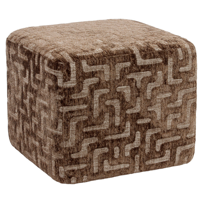 Richmond Poef Ciela Labyrinth, 51 x 51cm - Brown