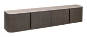 Richmond Zwevend TV-meubel Nando Travertinlook en eiken, 179cm - Bruin