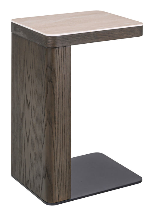 Richmond Laptoptafel Nando Eiken en travertinlook, 55 x 38cm - Bruin