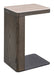 Richmond Laptoptafel Nando Eiken en travertinlook, 55 x 38cm - Bruin
