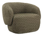 Richmond Fauteuil Milano Chevron stof - Mosgroen