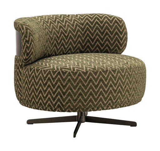 Richmond Draaifauteuil Lauren Chevron - Mosgroen