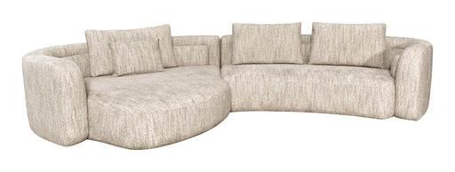 Richmond Organische Hoekbank Angusto Lounge Links, 389cm, Softweave stof - Naturel