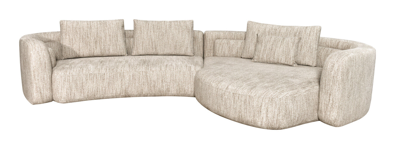 Richmond Organische Loungebank Angusto Lounge Rechts, 389cm, Softweave - Naturel