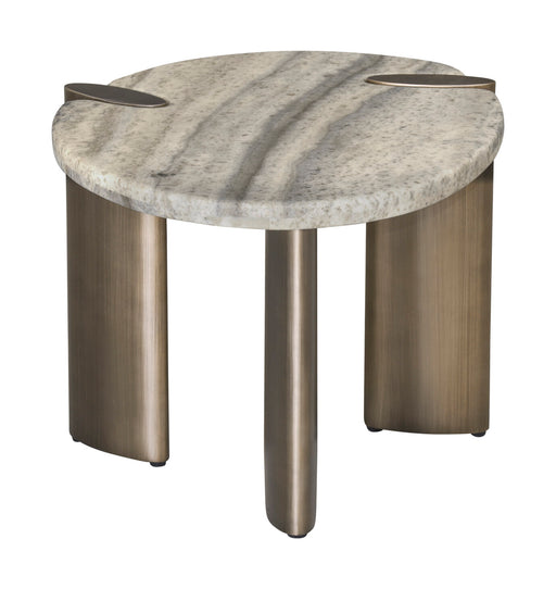 Richmond Organische Bijzettafel Arcadia Travertin, 60 x 50cm - Grijs