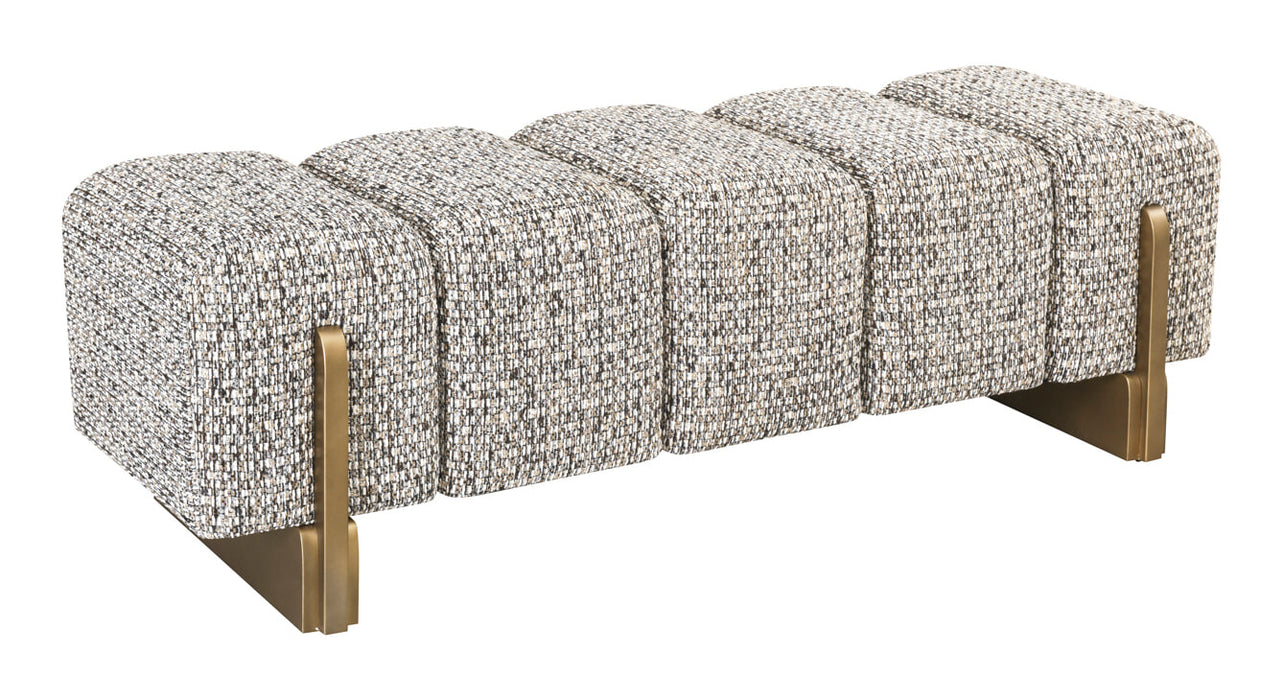 Richmond Bankje Caleo 152cm, Bouclé - Beige,Grijs
