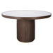 Richmond Ronde Eettafel Willox Linnen en eiken, 130cm - Bruin