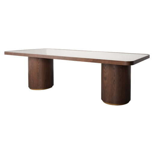 Richmond Eettafel Willox Linnen en eiken, 235 x 100cm - Bruin - ThatLyfeStyle
