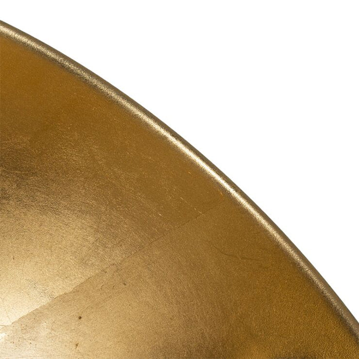 Vloerlamp zwart goud 35 cm verstelbaar - Magnax
