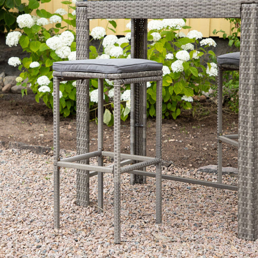 Nohr Outdoor Barkruk Rozanne Wicker (zithoogte 75cm) - Grijs