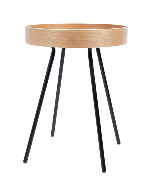 Zuiver Ronde Bijzettafel Oak Tray Eikenhout, 46cm - Bruin