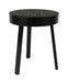 ZILT Ronde Bijzettafel Raudel Teakhout, 45cm - Zwart