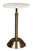 Dutchbone Bijzettafel Sana Marmer, 30cm - Wit - Rond