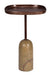 Dutchbone Bijzettafel Rimo Marmer, 35 x 35cm - Bruin - Vierkant