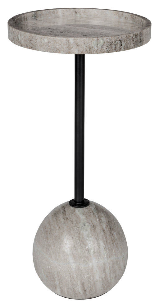 Zuiver Ronde Bijzettafel Cocktail Marmer, 25cm - Grijs