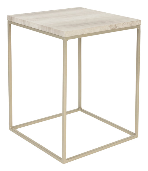 Zuiver Vierkante Bijzettafel Stray Marmer, 35 x 35cm - Beige
