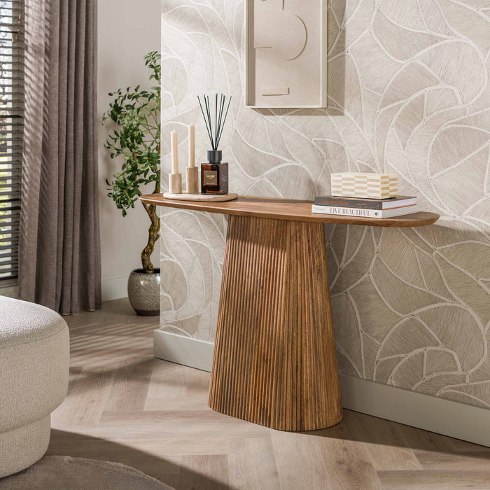 LifestyleFurn Sidetable Sharmila Mangohout, 135cm - Bruin