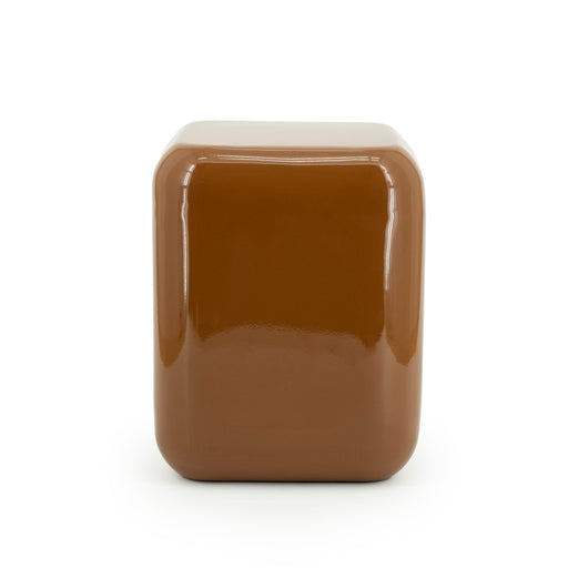 By-Boo Poef/Bijzettafel Dixon 34 x 34cm - Mosterdgeel - Vierkant - ThatLyfeStyle