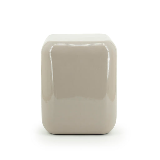 By-Boo Poef/Bijzettafel Dixon 34 x 34cm - Taupe - Vierkant - ThatLyfeStyle