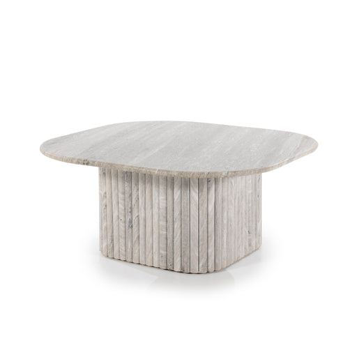 By-Boo Salontafel Dorique Marmer, 80 x 80cm - Bruin - Vierkant