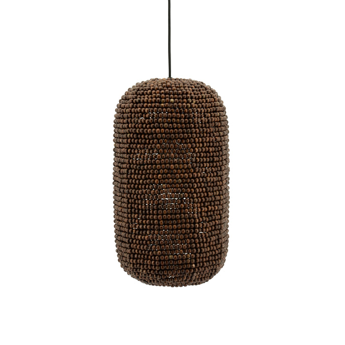 By-Boo Hanglamp Shanga Houten kralen, 24cm - Bruin