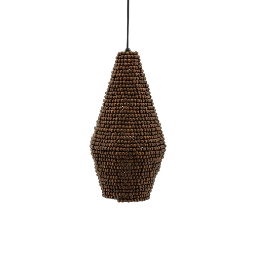 By-Boo Hanglamp Shanga Houten kralen, 22cm - Bruin