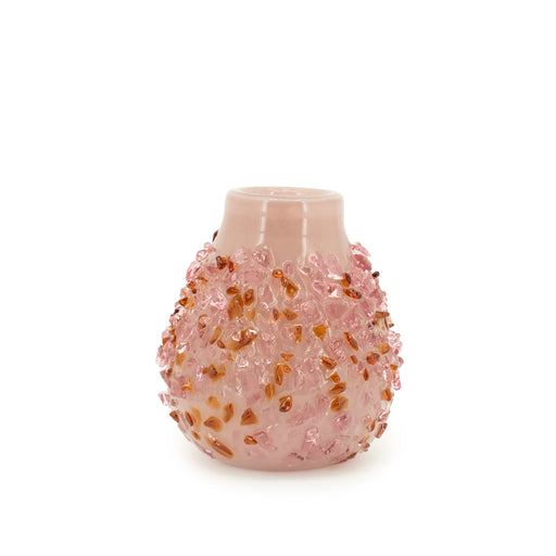 By-Boo Vaas Quartz Glas, 28cm hoog - Roze