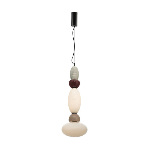 By-Boo Hanglamp Garca Verticaal, Keramiek en glas - Veelkleurig