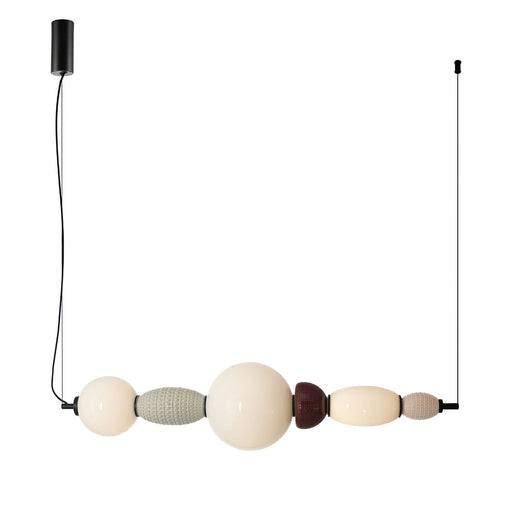 By-Boo Hanglamp Garca Horizontaal, Keramiek en glas - Veelkleurig