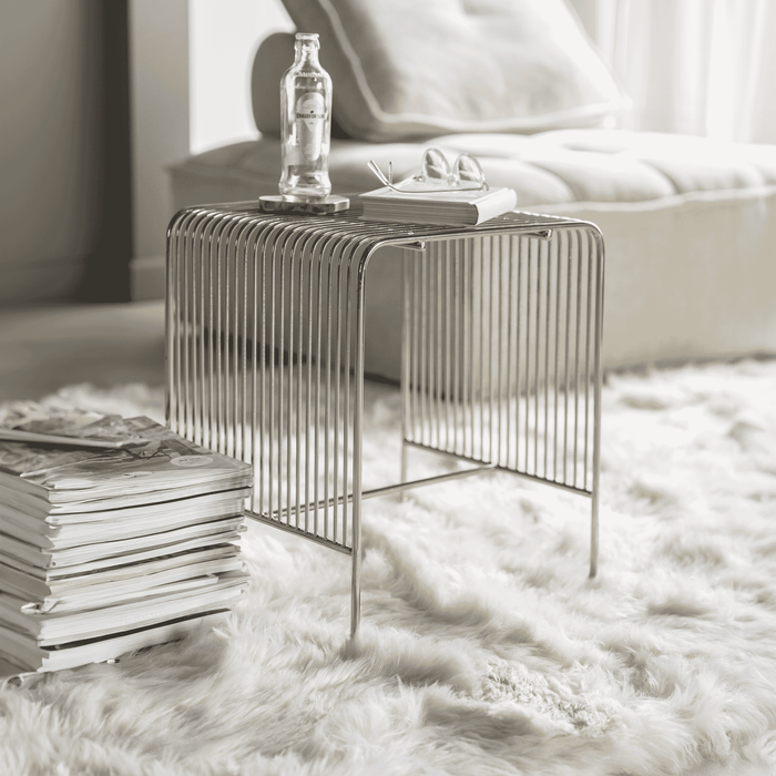 By-Boo Bijzettafel WireWorks 37 x 35cm - Silver - Vierkant