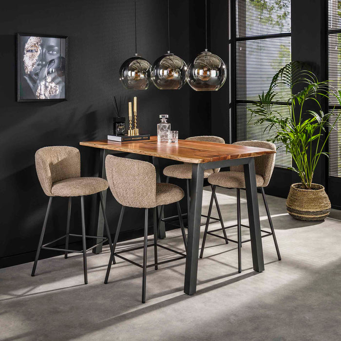 Industriele Boomstam Bartafel Judge 147 x 80cm - Massief acacia naturel