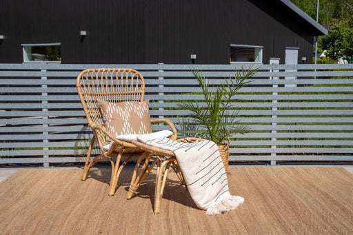 Nohr Loungestoel Bronwen Met hocker, Rotan - Naturel - ThatLyfeStyle