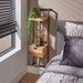 LifestyleFurn Zwevend Nachtkastje Cruz Acaciahout en metaal, Met 1 lade - Bruin,Hout,Naturel