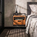 LifestyleFurn Zwevend Nachtkastje Cruz Acaciahout en metaal, Met 1 lade - Bruin,Hout,Naturel