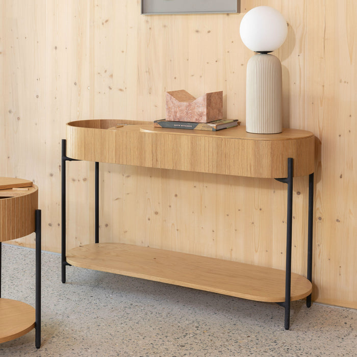 Zuiver Sidetable Slides Eikenhout 120 cm - Naturel