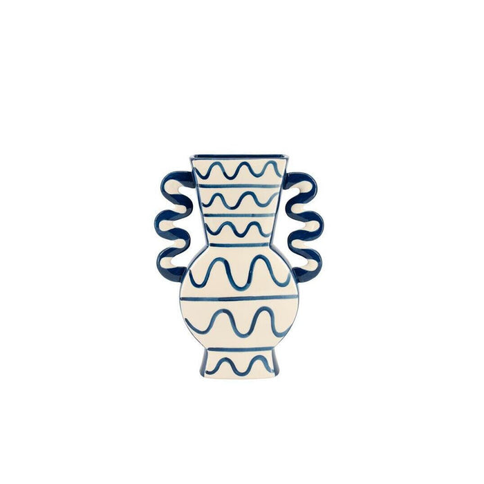 By-Boo Vaas Blu 2 32cm hoog - Blauw
