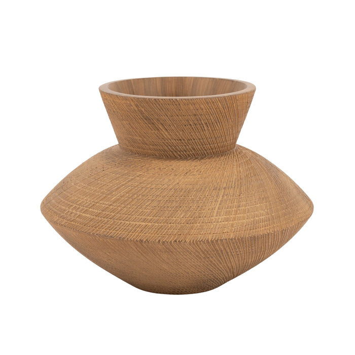 By-Boo Vaas Avena Resin, 23cm - Bruin