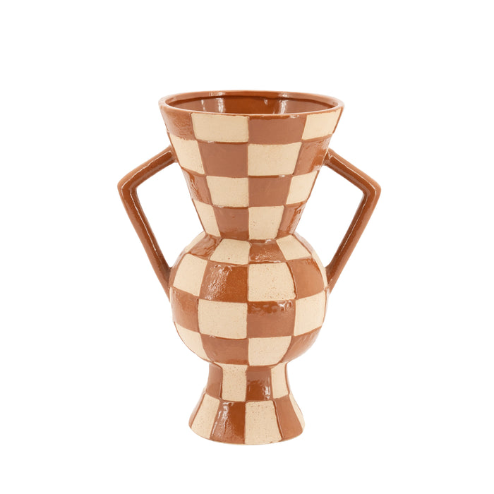 By-Boo Vaas Blocsy 35cm hoog - Bruin