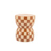 By-Boo Ronde Bijzettafel Blocsy 33cm - Bruin