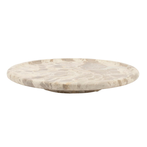 By-Boo Dienblad Lazy Suzy Marmer, 40cm - Beige - ThatLyfeStyle