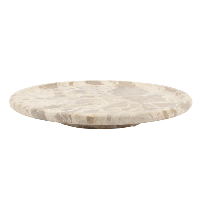 By-Boo Dienblad Lazy Suzy Marmer, 40cm - Beige