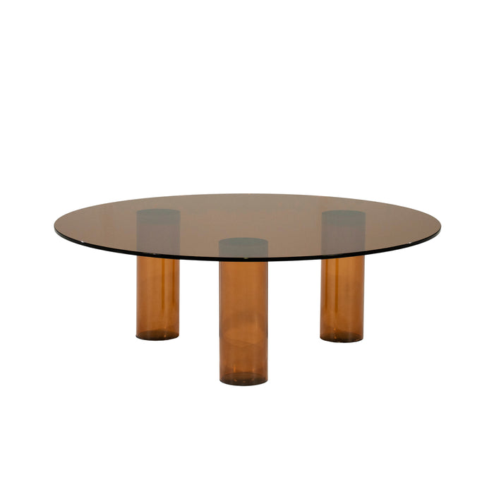 By-Boo Ronde Salontafel Aero Glas, 100cm - Bruin