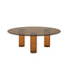 By-Boo Ronde Salontafel Aero Glas, 100cm - Bruin