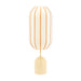 By-Boo Tafellamp Cocoon Linnen en leder, 80cm - Naturel