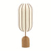 By-Boo Tafellamp Cocoon Linnen en leder, 80cm - Bruin