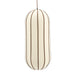 By-Boo Hanglamp Cocoon Linnen en leder, 28cm - Bruin