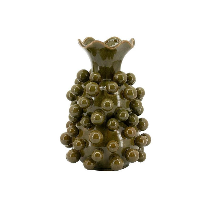 By-Boo Vaas Viro Geglazuurd aardewerk, 40cm - Groen
