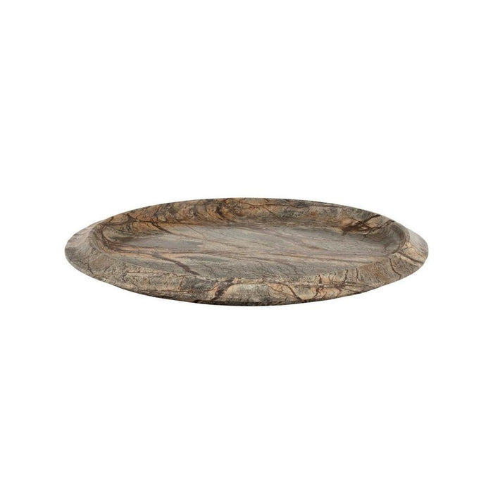By-Boo Schaal Rondo Marmer, 40cm - Bruin