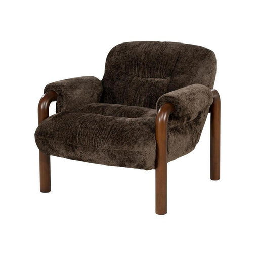 By-Boo Fauteuil Cozara Ziva stof en hout - Donkerbruin