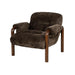 By-Boo Fauteuil Cozara Ziva stof en hout - Donkerbruin